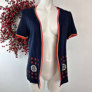 Vintage 1970s Jerell of Texas Short sleeve open cardigan